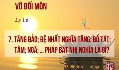 Tăng Bảo; Đệ Nhất Nghĩa Tăng; Bồ Tát; Tâm; Ngã;…Pháp Bất Nhị Nghĩa Là Gì?