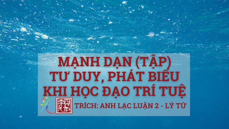 Mạnh Dạn… (Tập) Tư Duy Phát Biểu… Khi Học Đạo Trí Tuệ