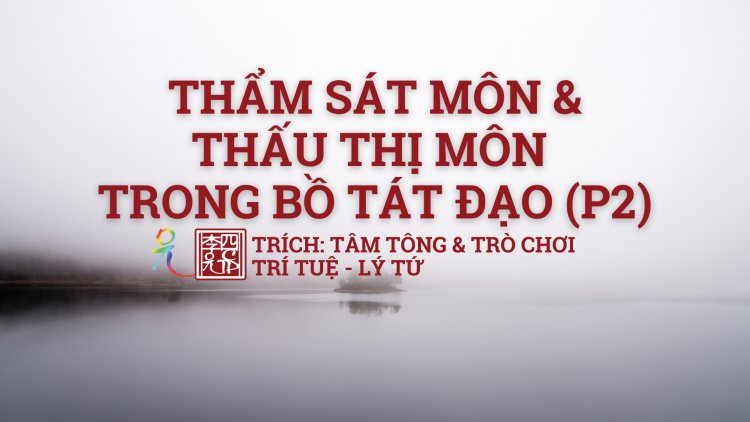 Thẩm Sát Môn Và Thấu Thị Môn…  Trong Bồ Tát Đạo (Tiếp Theo)