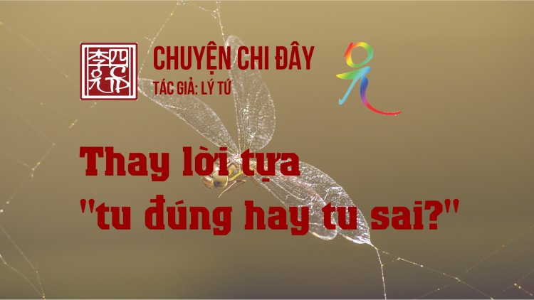 Thay lời Tựa "Tu Đúng Hay Tu Sai?"