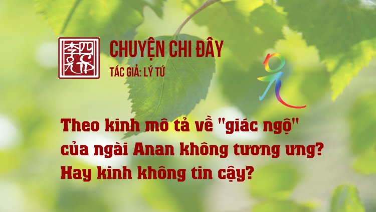 Theo Kinh Mô Tả Về "Giác Ngộ" Của Ngài Anan Không Tương Ưng? Hay Kinh Không Tin Cậy?