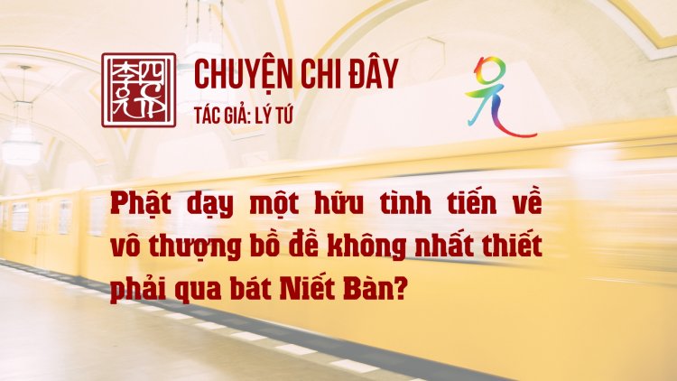 Phật Dạy Một Hữu Tình Tiến Về Vô Thượng Bồ Đề Không Nhất Thiết Phải Qua Bát Niết Bàn?