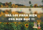 Trả Lời Phản Biện Của Bạn Đọc !!!